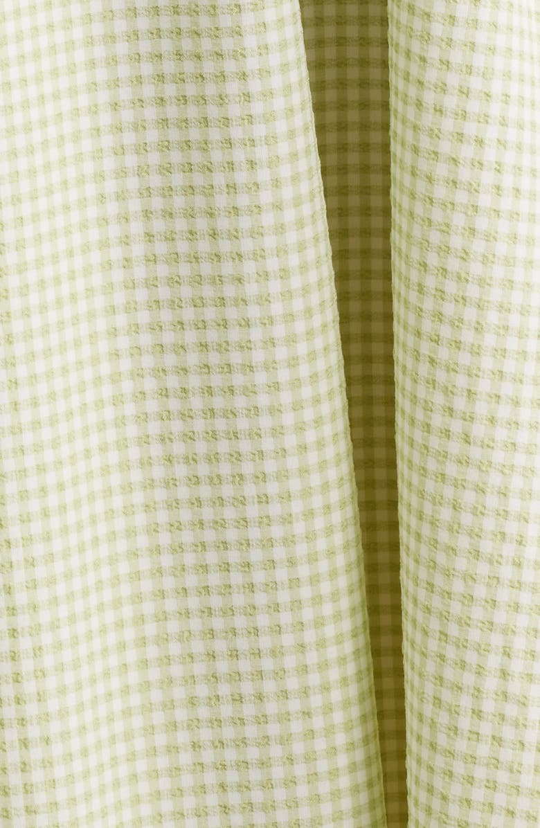 Solid & Striped The Lolita Gingham Smocked Cover-Up Halter Dress, Alternate, color, Matcha