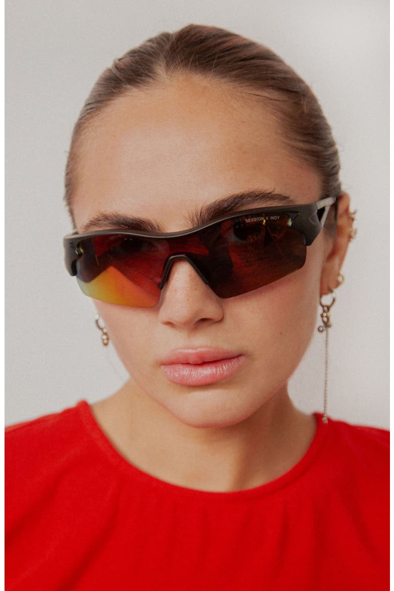 Session Sport Polarized Sunglasses, Alternate, color, Orange Mirror