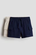 H&M 2-pack Cargo Sweatshirt Shorts