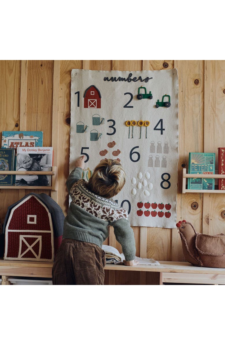 Lorena Canals Wall Hanger Farm Numbers, Alternate, color, Multicolor