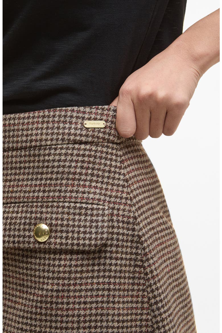 Sophia Houndstooth Check Merino Wool Miniskirt, Alternate, color, MULTI CHECK