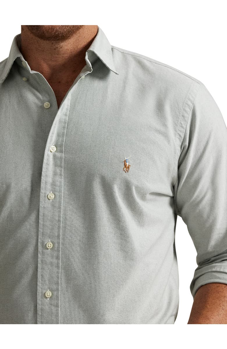 Polo Ralph Lauren Big & Tall The Iconic Oxford Sport Shirt, Alternate, color, Shamrock