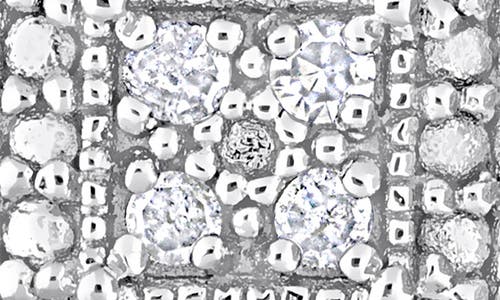 Delmar Pavé Diamond Square Stud Earrings In Silver