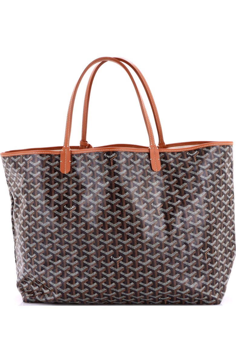 Pre-Owned Goyard Saint Louis Tote Coated Canvas GM, Main, color, Brown