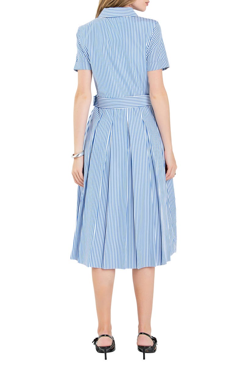 English Factory Stripe Belted Shirtdress, Alternate, color,