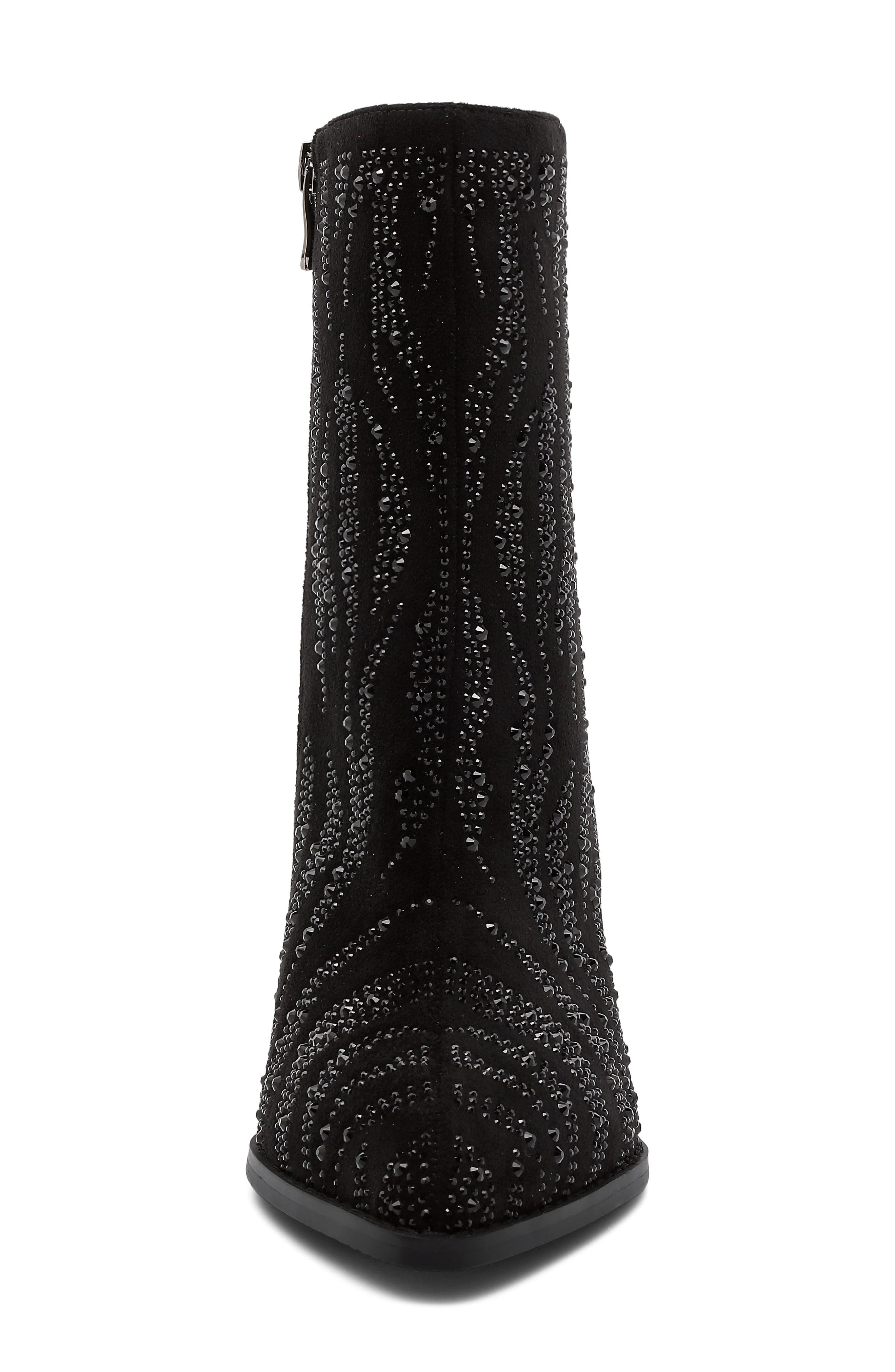 Goldie Pointed Toe Bootie, Alternate, color, BLACK