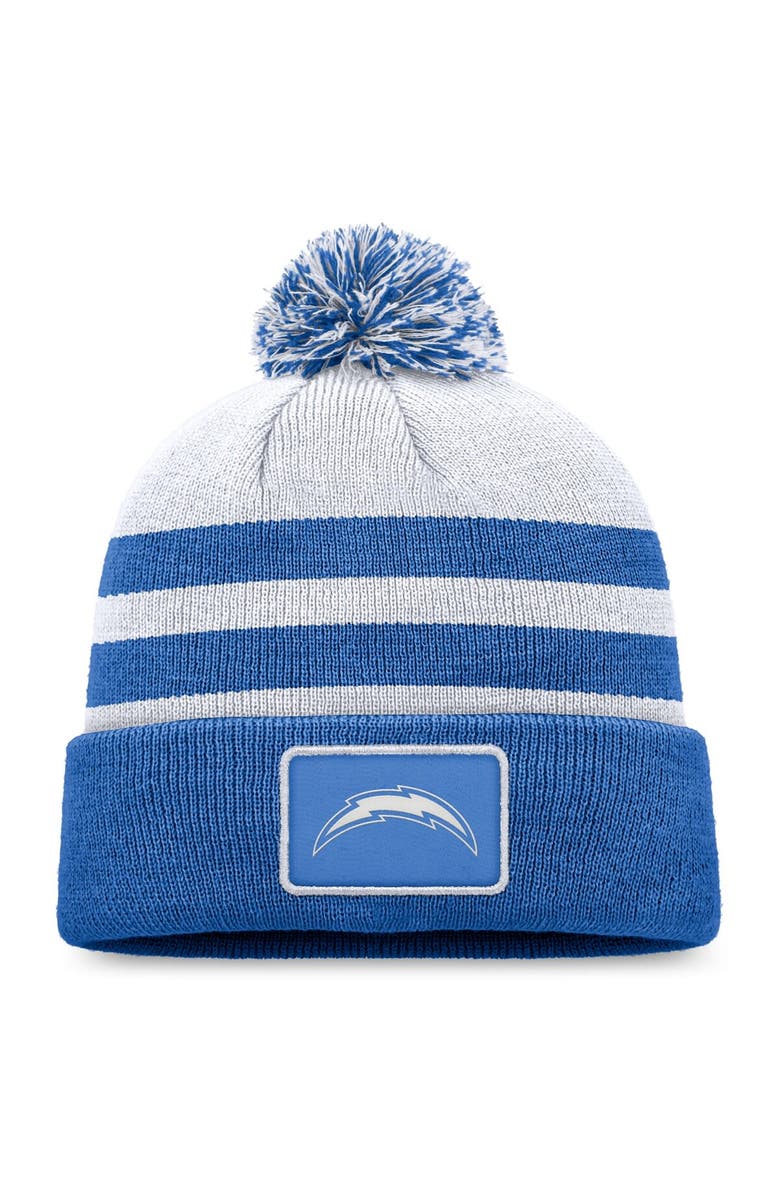 FANATICS Men's Fanatics Branded Powder Blue Los Angeles Chargers Cuffed Knit Hat with Pom, Main, color, 