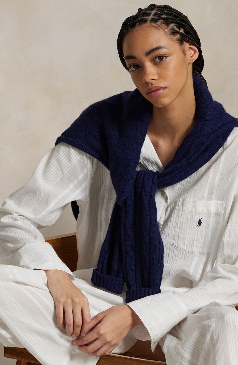 Polo Ralph Lauren Cotton Gauze Pajamas, Alternate, color, White Cloud