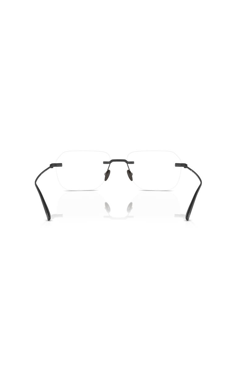 Ferrari 57mm Rectangle optical glasses, Alternate, color, Black