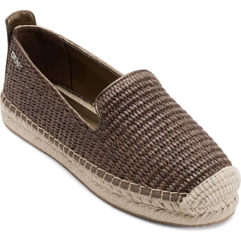 Shop Dkny Mallandra Platform Espadrille Flat In Brown/bronze