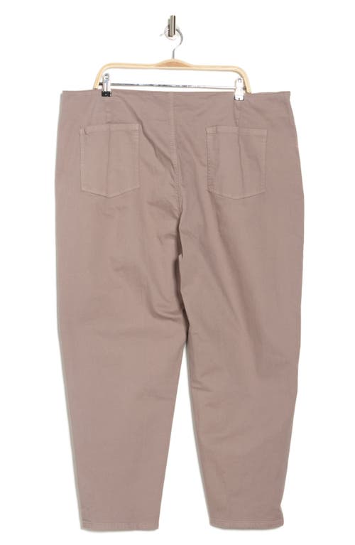 Eileen Fisher Pleated Tapered Ankle Pants In Light Barley