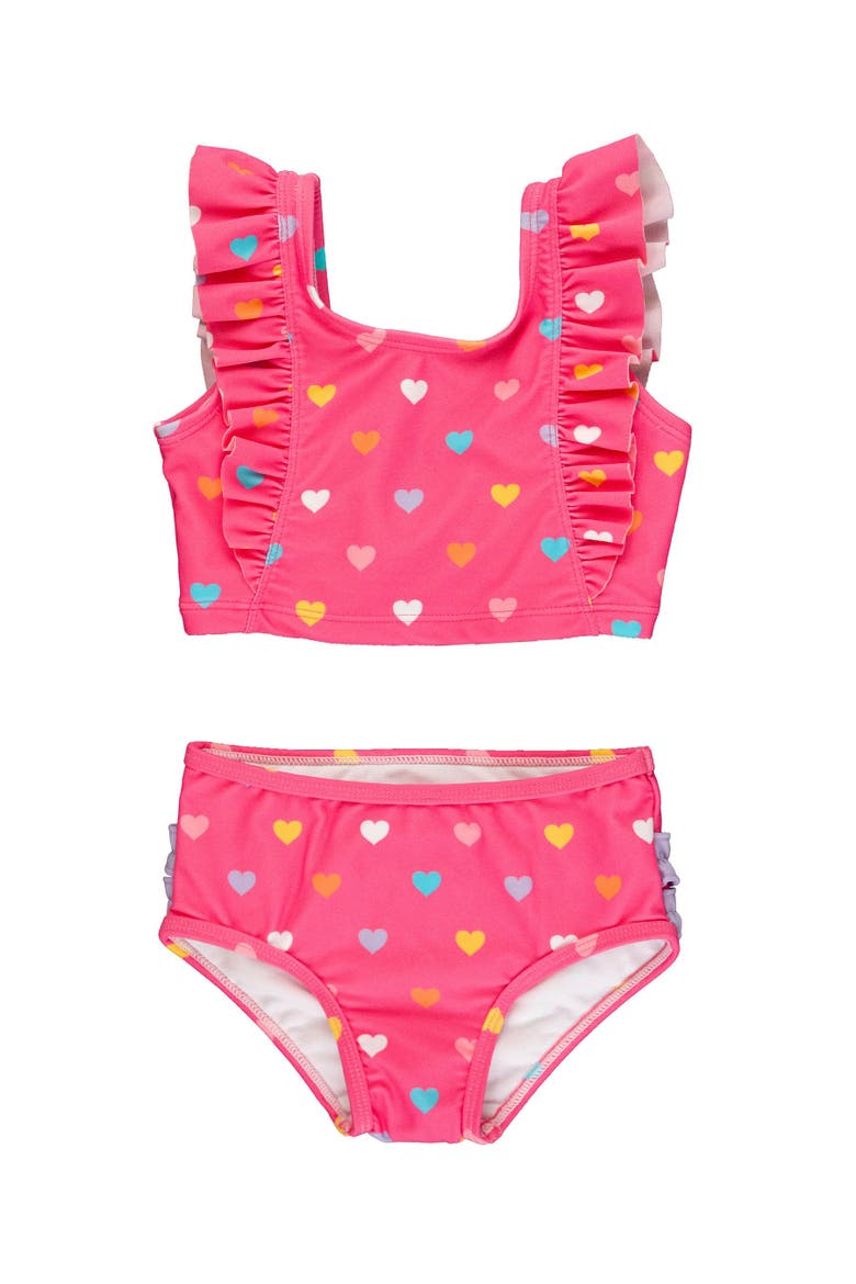 UPF50 Waterfall Tankini, Main, color, Colorful Hearts