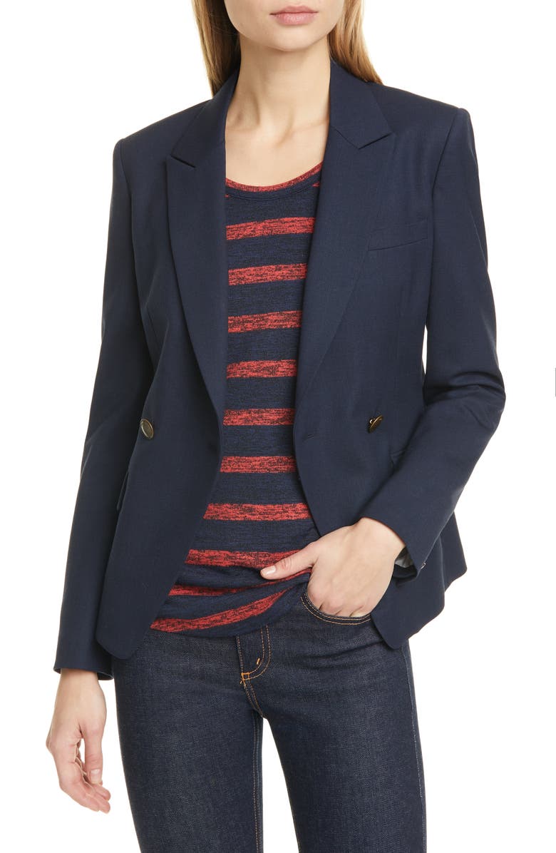rag & bone Fletcher Wool Stretch Twill Blazer, Main, color, 
