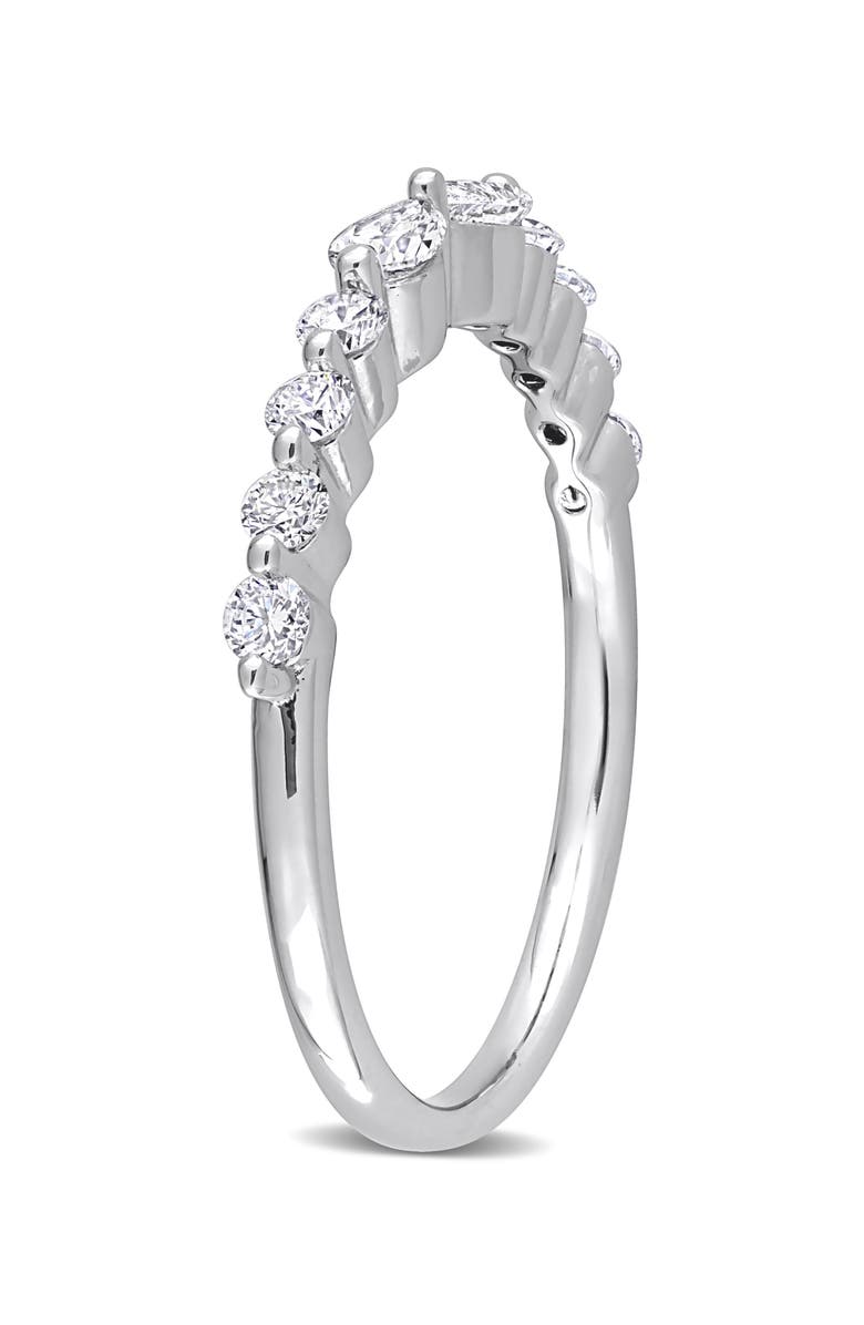 Created Forever Pear Cut & Round Cut Lab Grown Diamond Semi Ring - 0.62ct., Alternate, color, 