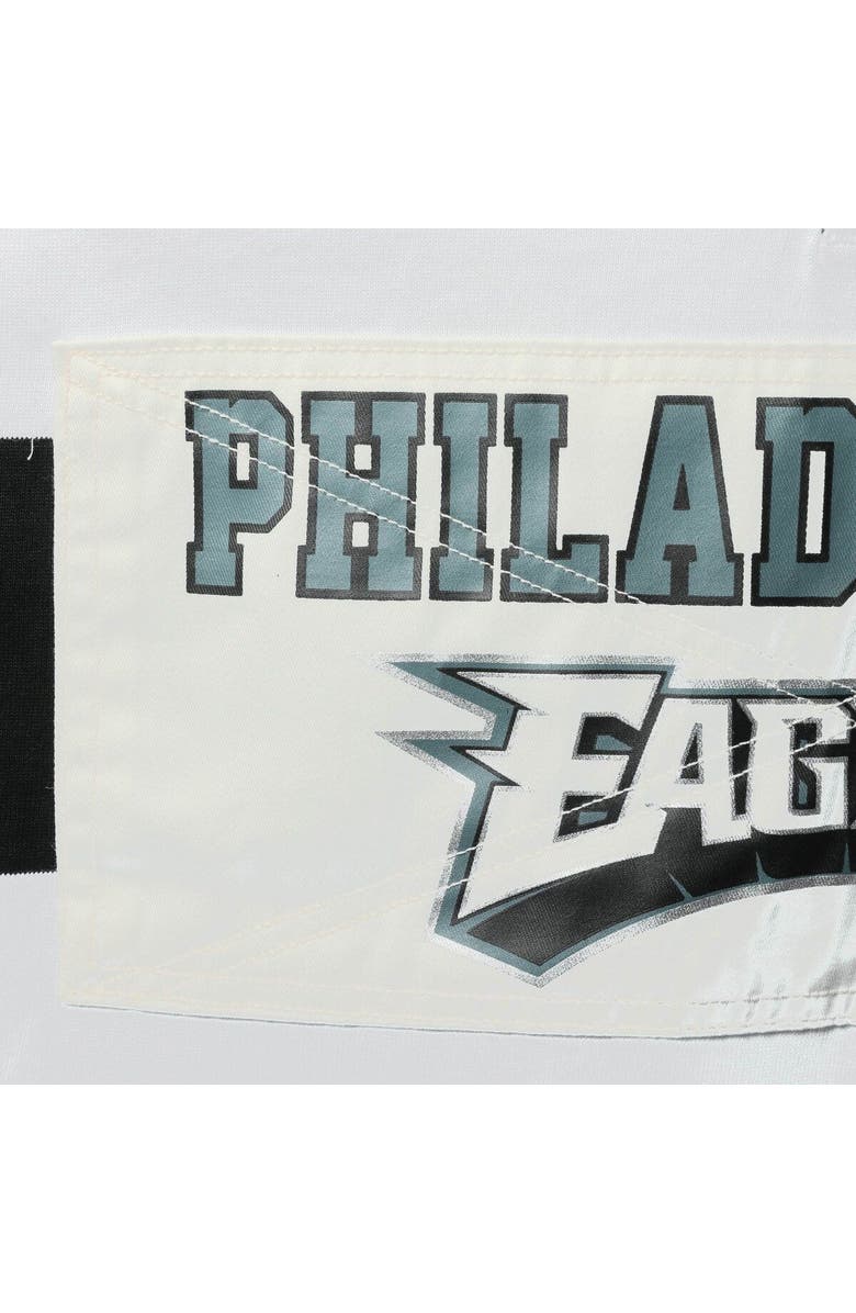 Tommy Hilfiger Men's Tommy Hilfiger Black/White Philadelphia Eagles Varsity Stripe Rugby Long Sleeve Polo, Alternate, color, 