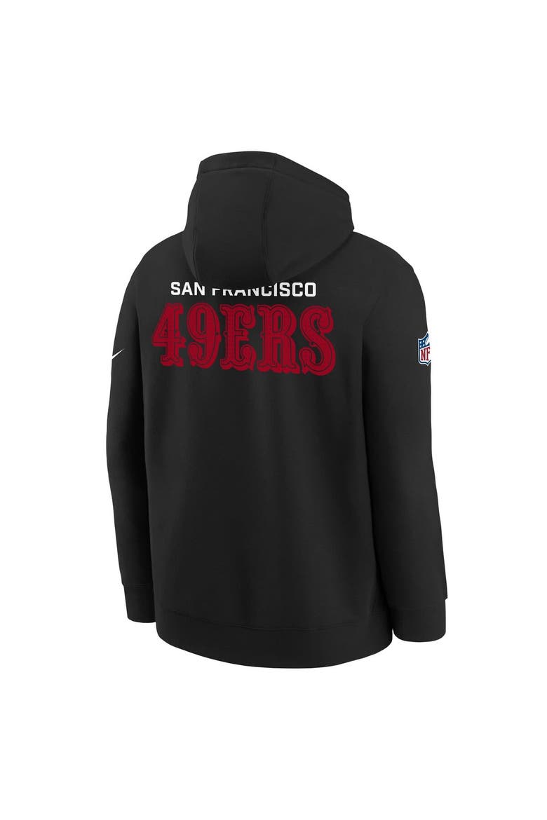 Youth Nike  Black San Francisco 49ers Sideline Club Fleece Hoodie, Alternate, color, Black