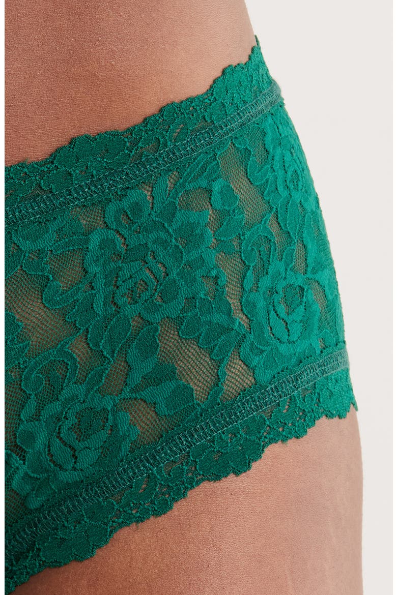 Signature Lace Boyshorts, Alternate, color, FOREST GREEN
