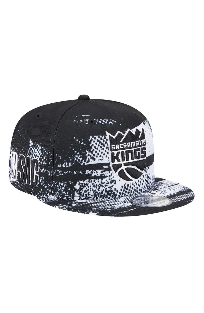 New Era Black Sacramento Kings Tip-Off 9FIFTY Snapback Hat, Main, color, 