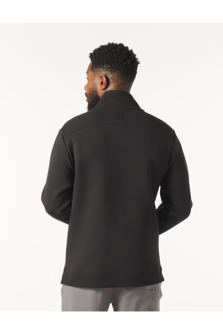 Scuba Knit Quarter Zip, Alternate, color, Black