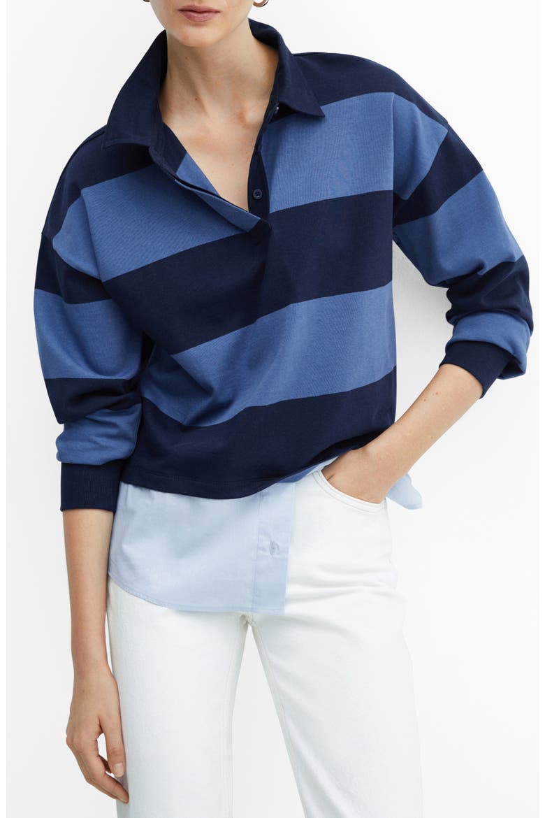 Stripe Polo, Main, color, NAVY