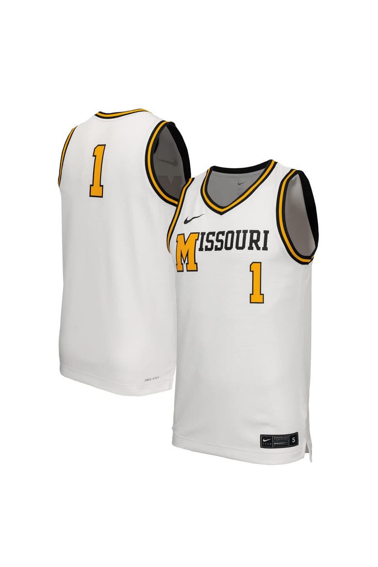 Men's Nike  White Missouri Tigers Retro Replica Basketball Jersey, Main, color, White
