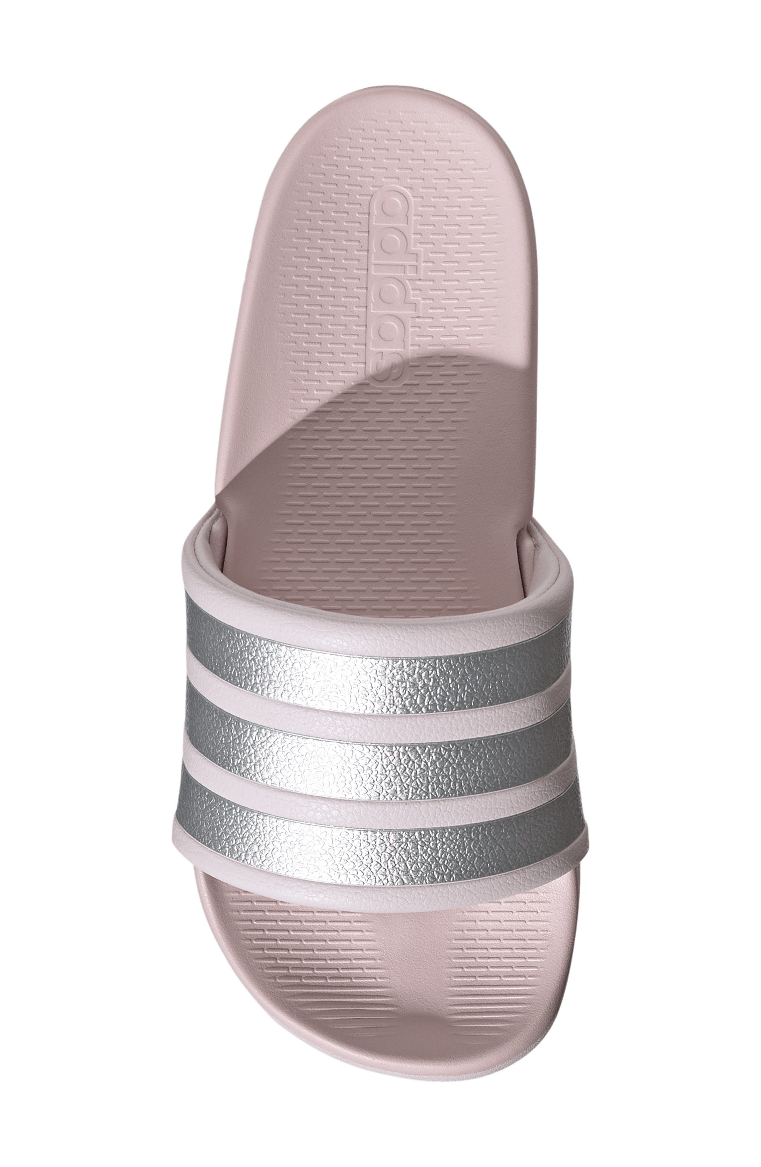 Adilette Comfort 2.0 Slide Sandal, Alternate, color, ALMOST PINK/ SILVER/ PINK