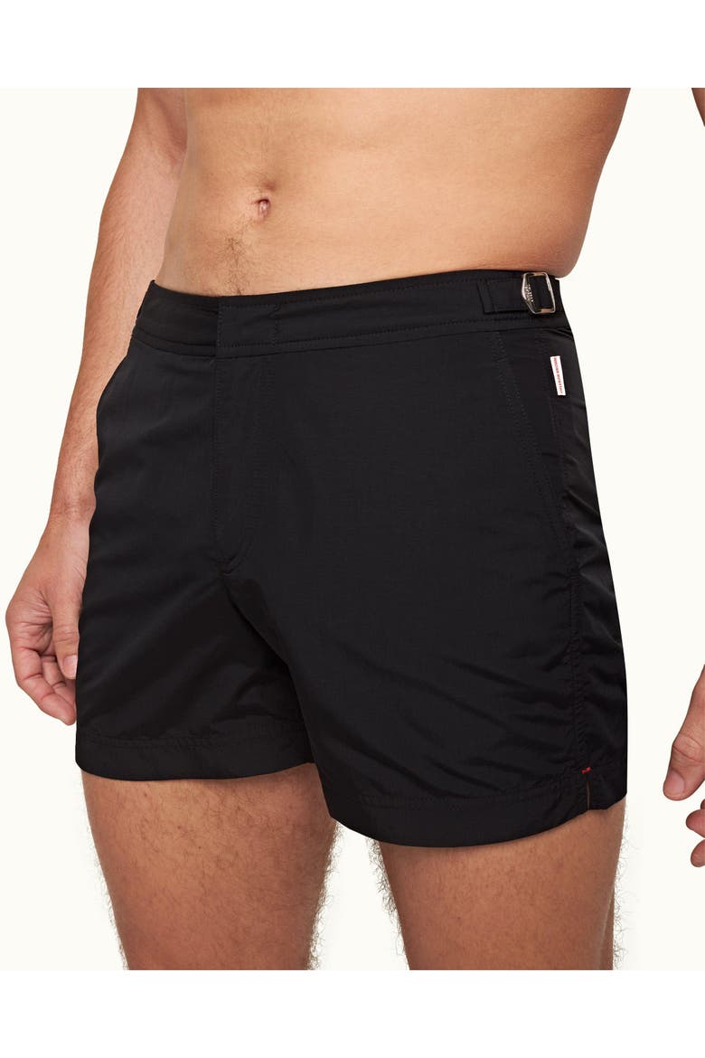Setter Shorter Length Swim Shorts, Alternate, color, Black