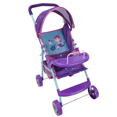 Mermaid Doll Travel System Stroller Set