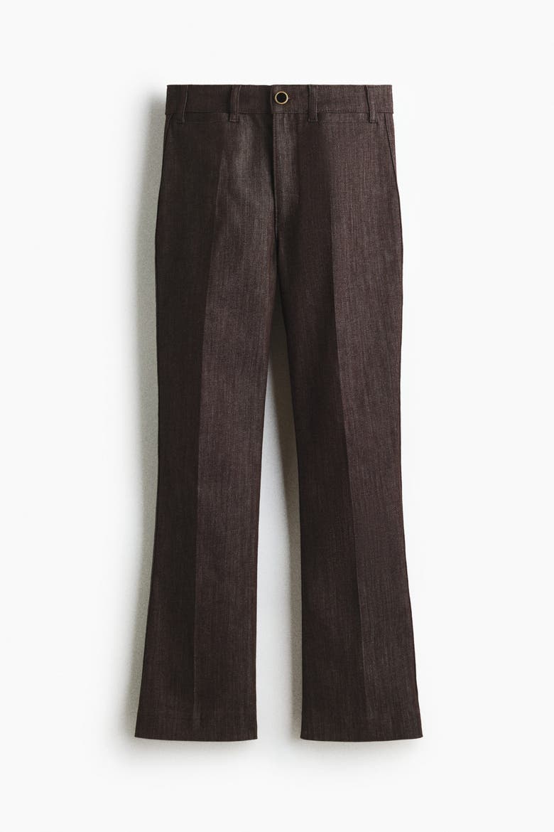 Flared High Ankle Jeans, Alternate, color, Dark brown