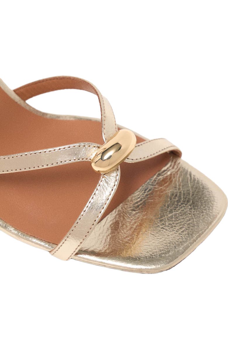 maje Metallic multi-strap sandals, Alternate, color, Light Gold