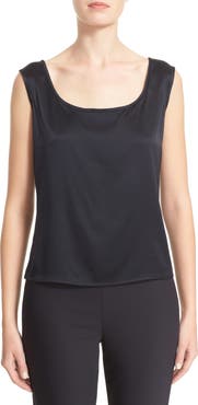 ST. JOHN St. John Collection Liquid Satin Round Neck Shell