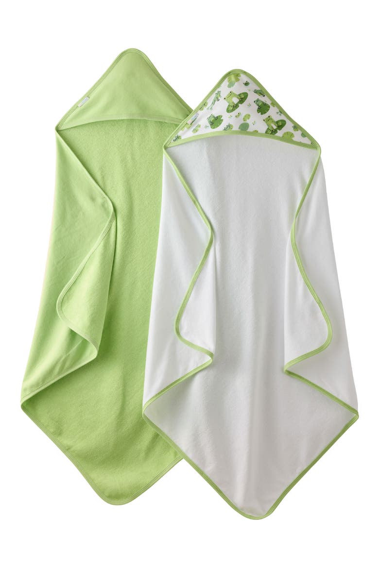 Kids' Harper Set of 2 Hooded Towels, Main, color, LEAP FROG