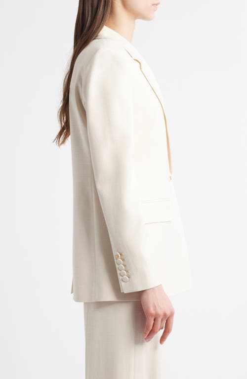 Kobi Halperin Holland Single-button Stretch Silk Jacket In Ecru