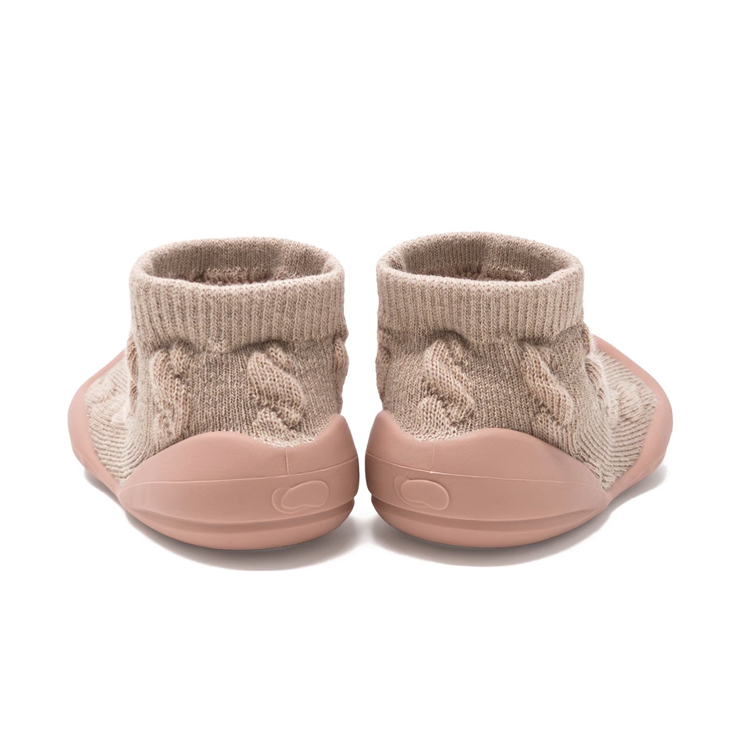 Komuello Toddler Girl Sock Shoes - Cable Brandy Rose, Alternate, color, Brandy Rose
