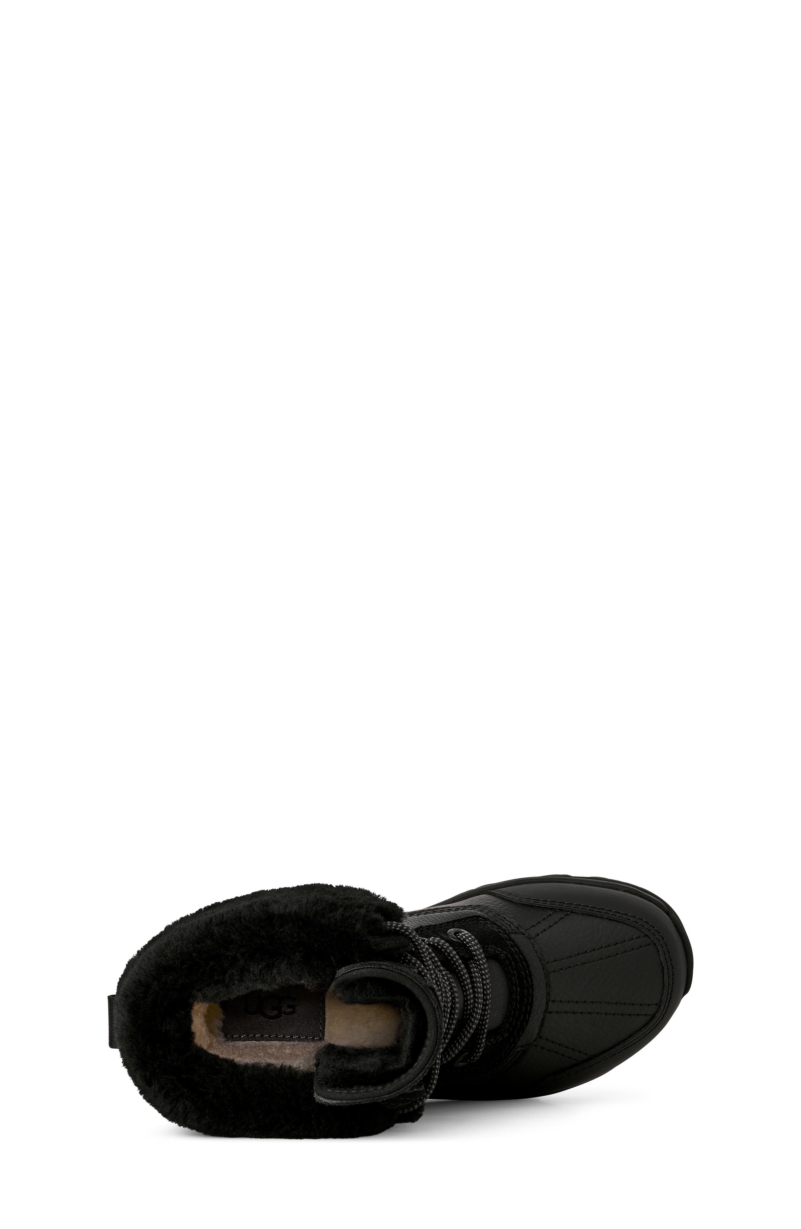 UGG<sup>®</sup> Kids' Adirondack XXV Waterproof Winter Boot, Alternate, color, Black