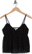 Madden Girl Eyelet Babydoll Cotton Camisole