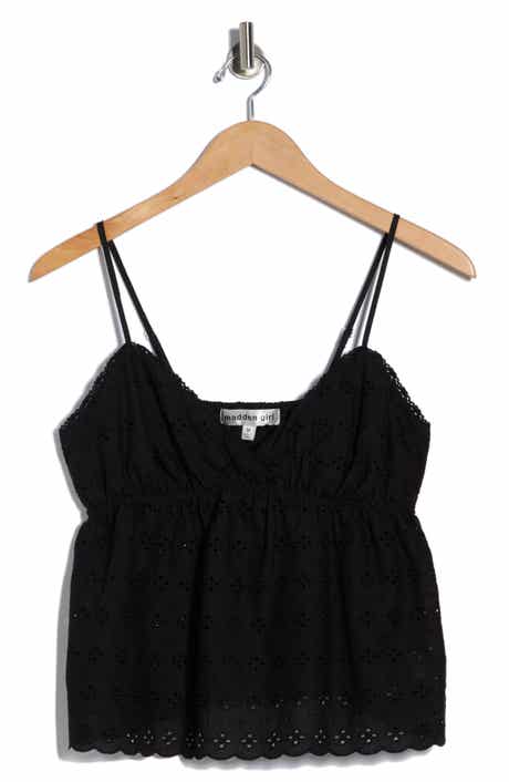 Madden Girl Eyelet Babydoll Cotton Camisole