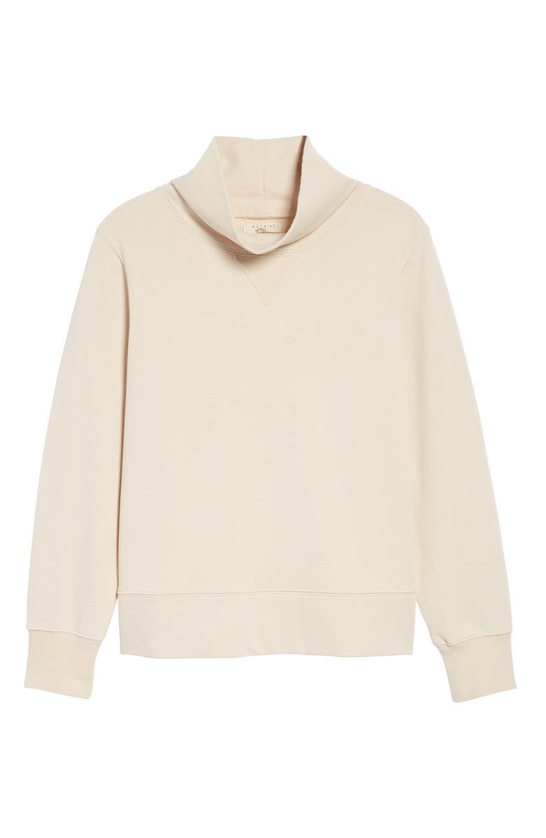 Madewell Garment Dyed Funnel Neck Sweatshirt, Alternate, color, 