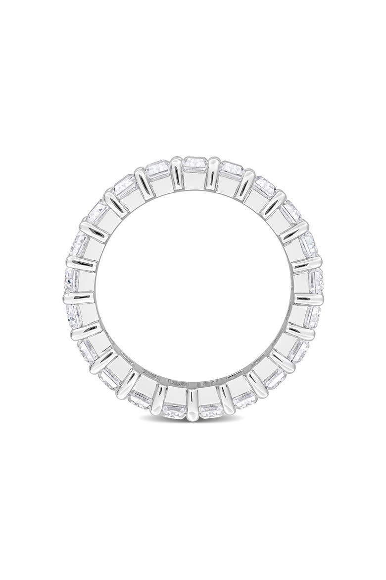 Emerald Cut Lab-Created Moissanite Eternity Band Ring, Alternate, color, WHITE