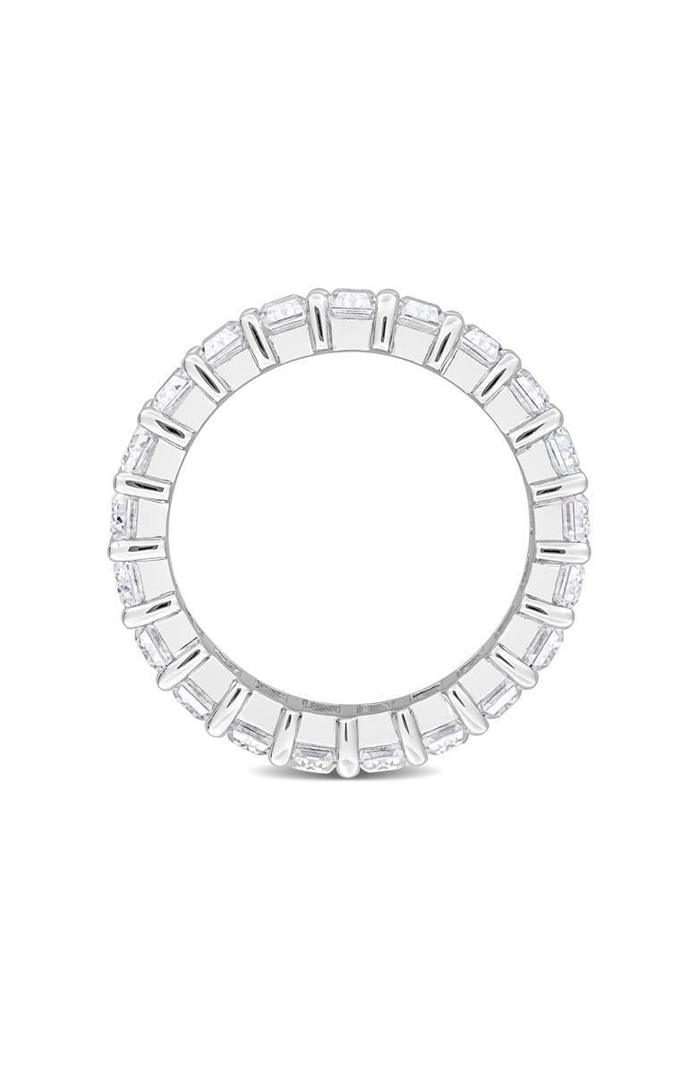 DELMAR Emerald Cut Lab-Created Moissanite Eternity Band Ring, Alternate, color, White