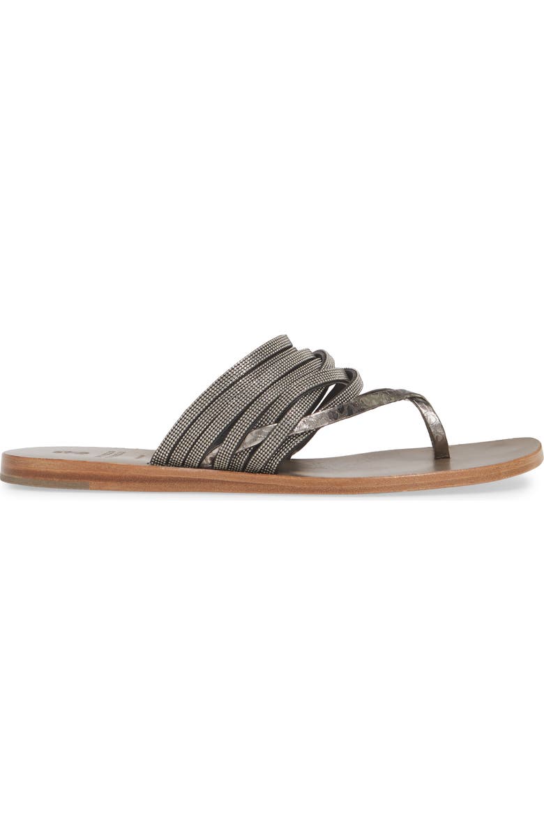 Brunello Cucinelli Beaded Slide Sandal, Alternate, color,