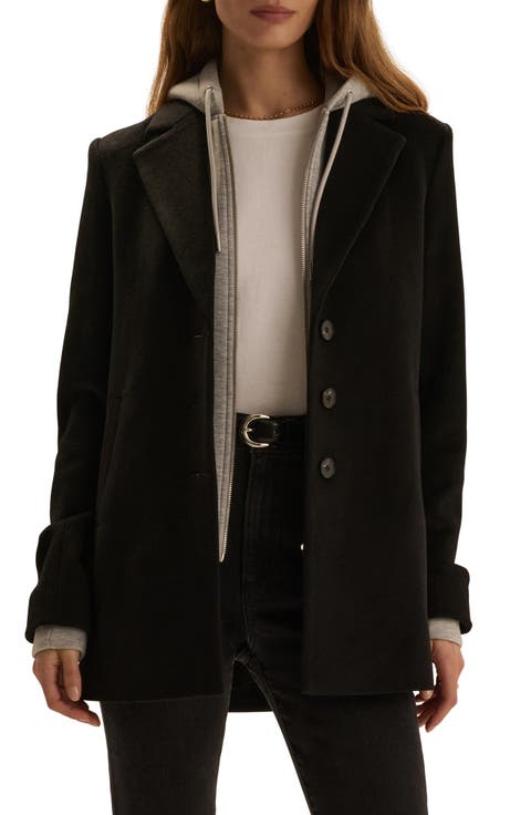 Short Wool Blend Sport Coat