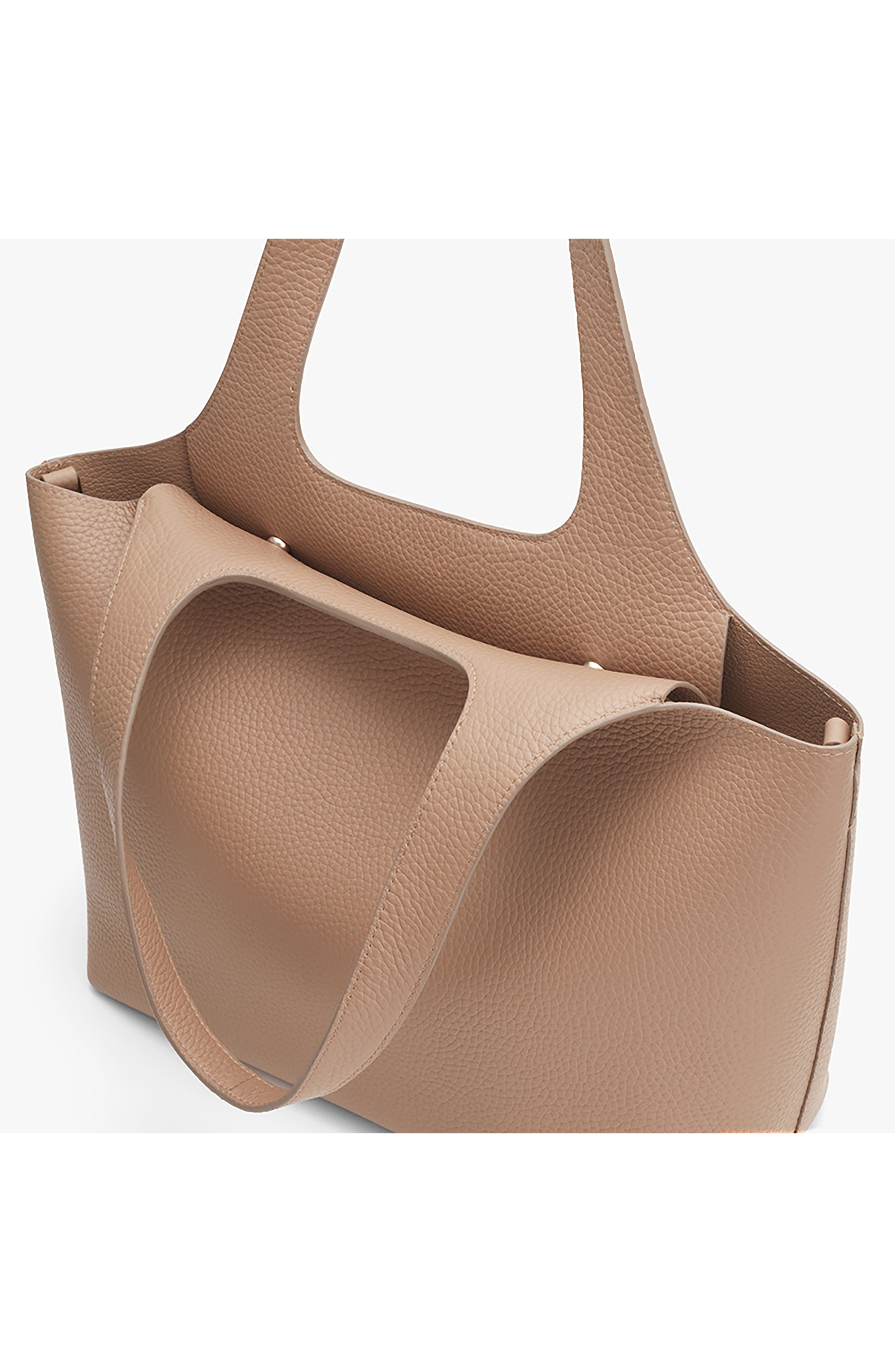 Cuyana System 13-Inch Laptop Leather Tote, Alternate, color, Cappuccino