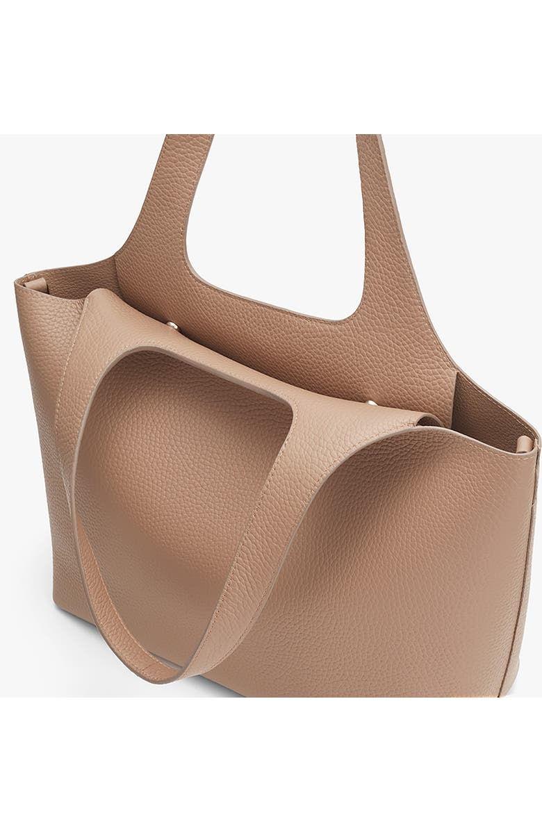 Cuyana System 16-Inch Laptop Leather Tote, Alternate, color, Cappuccino