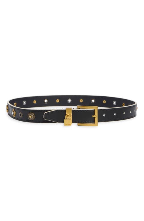 Charm Stud Leather Belt