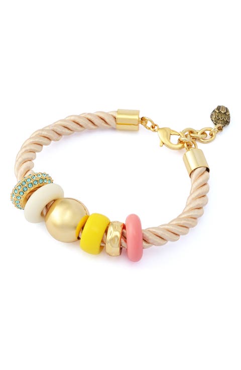 Mixed Media Beaded Cord Bracelet