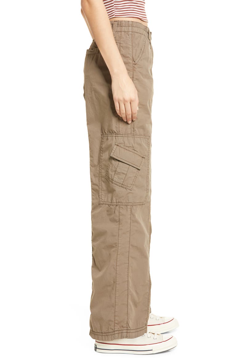 Y2K Low Rise Cargo Pants, Alternate, color, KHAKI