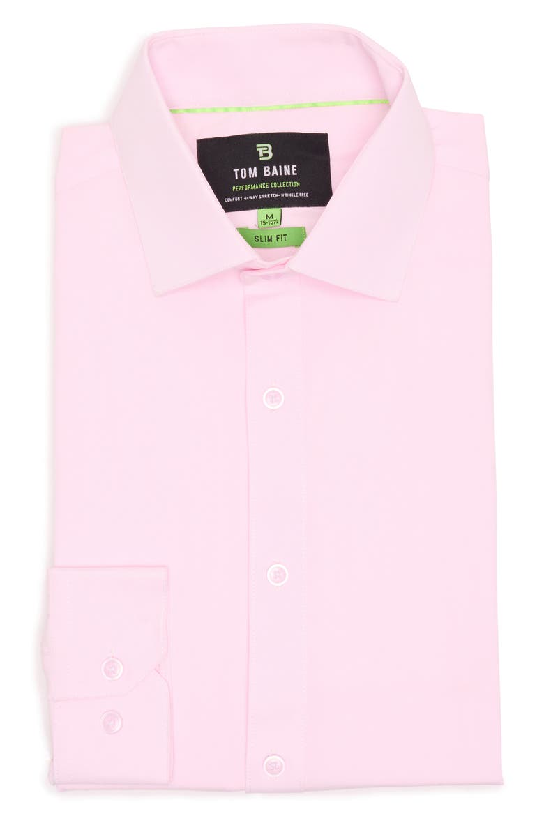Comfort 4-Way Stretch Winkle Free Performance Dress Shirt, Alternate, color, PINK