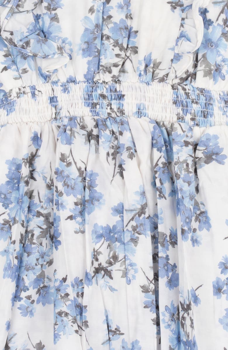 Rare Editions Kids' Floral Dobby Dress, Alternate, color, Blue
