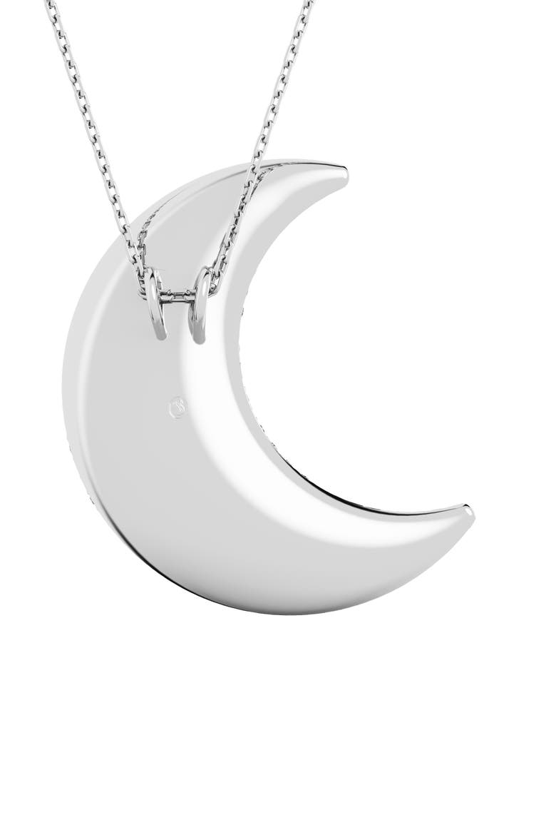 Luna XL Crystal Pendant Necklace, Alternate, color, SILVER